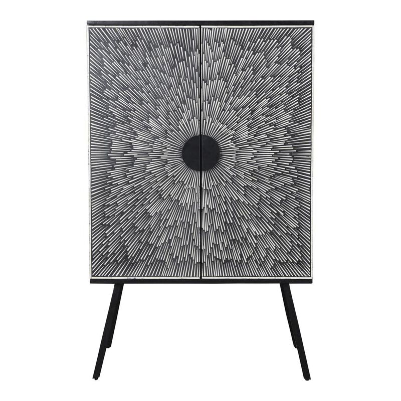 Moe's Home Collection Sunburst Wine Cabinet