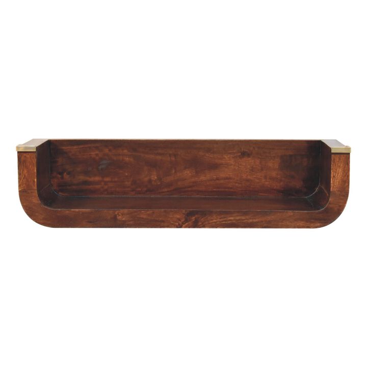 Artisan Furniture Solid Wood Indira California Walnut Floating Console Table