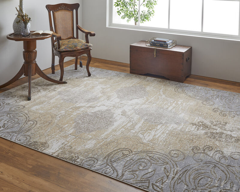 Celene 39L1F Silver/Tan/Gray 3'9" x 5'7" Rug