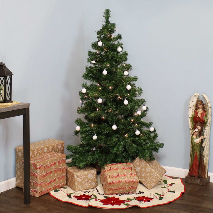Sunnydaze Canadian Pine Indoor Artificial Christmas Tree - 4 ft
