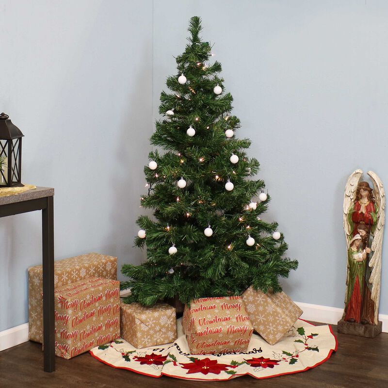 Sunnydaze Canadian Pine Indoor Artificial Christmas Tree - 4 ft