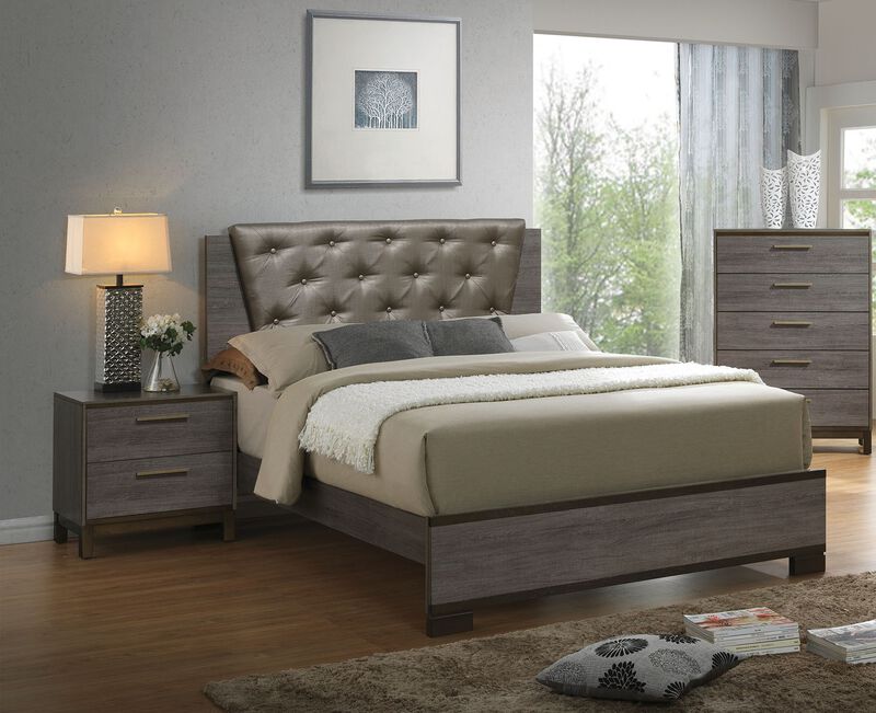 Streamdale Modern Nightstand with Two-Tone Finish