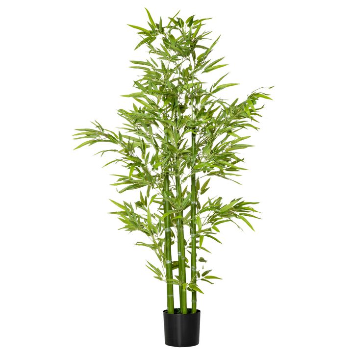 Tall Faux Bamboo: 5ft Artificial Tree for Indoor/Outdoor Decor