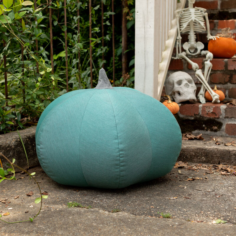 Jaxx Pumpkin Pouf - Luxurious Ottoman for Fall & Halloween Décor - Indoor/Outdoor Sunbrella Breeze