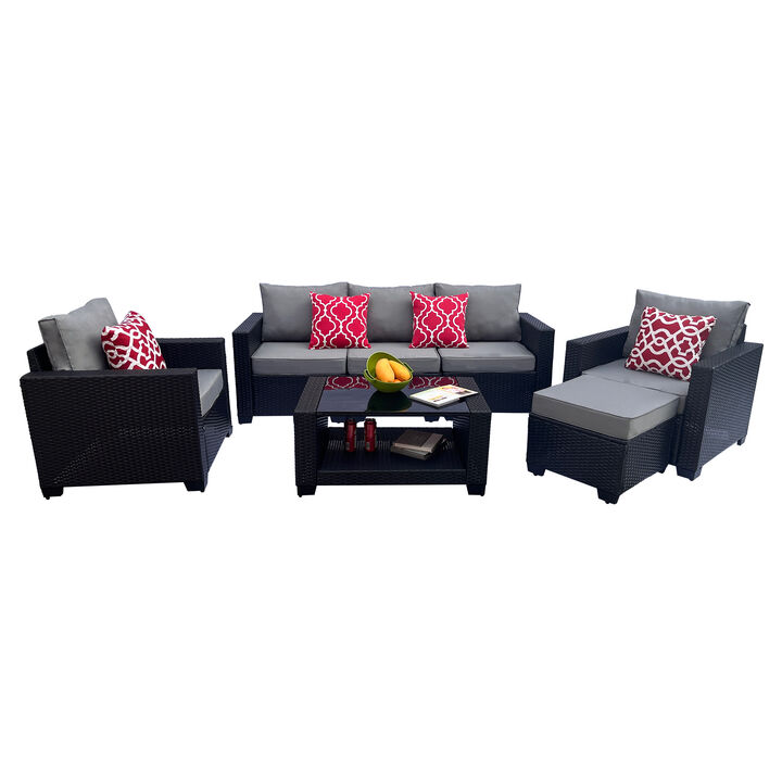 Merax Outdoor Furniture Sofa Sets and Coffee Table Set