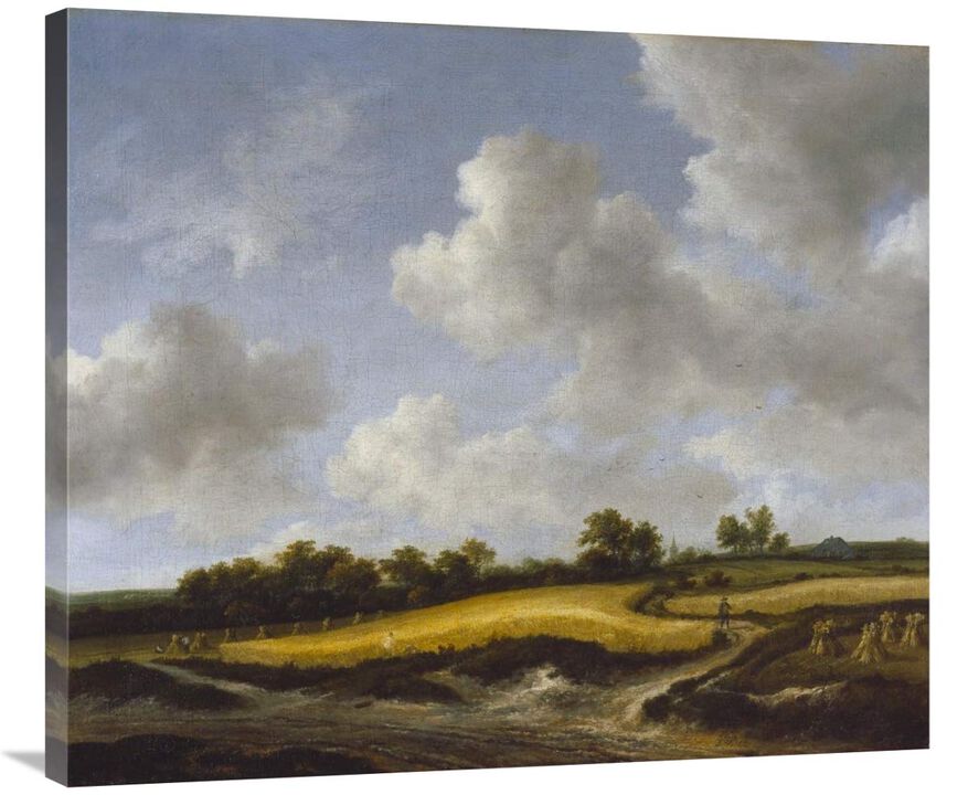 Landscape with a Wheatfield-Canvas Art-36x31.32