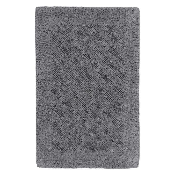 Knightsbridge Shooting Star 220 GSF Reversible Bath Rug 24 x 40 - Silver