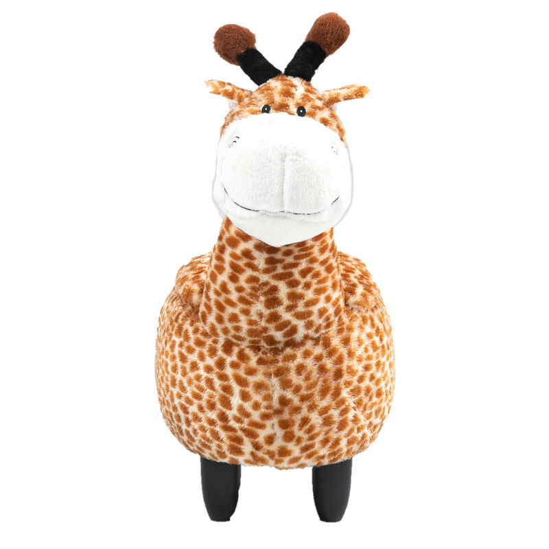 Brown Giraffe Animal Storage Ottoman