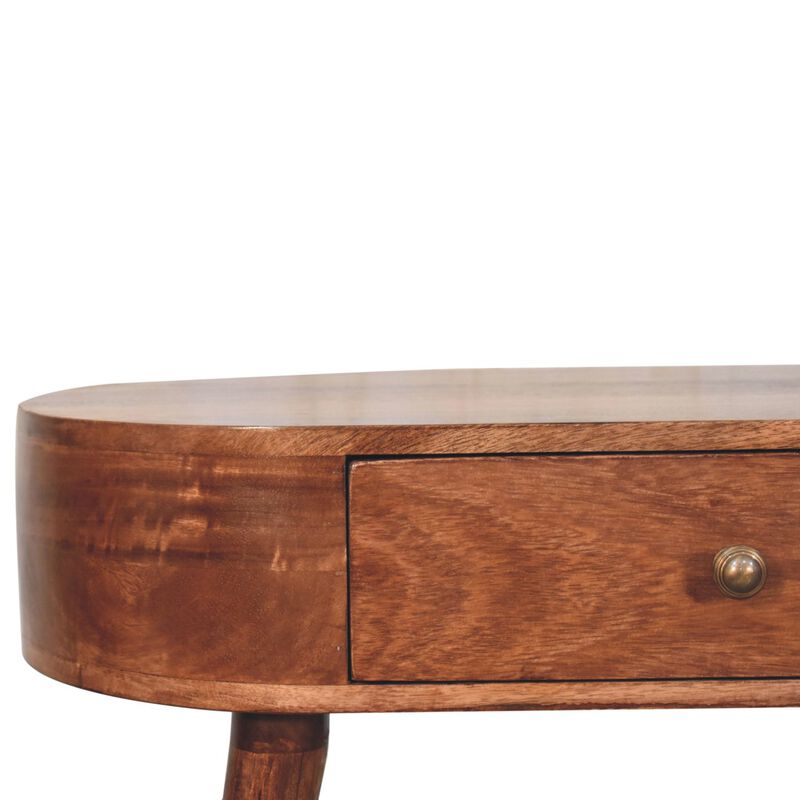 Artisan Furniture Solid Wood California Walnut Rounded Small Console Table