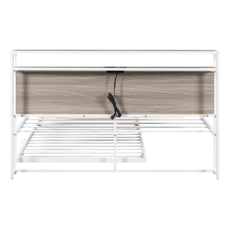 Merax Metal Platform Bed Frame with Trundle