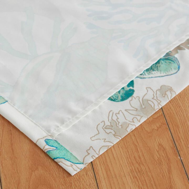 Barefoot Bungalow Atlantis Curtain Panel Pair - Set of 2 - 42x63" and 3x24", Jade
