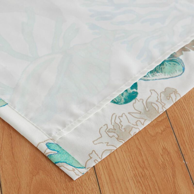 Barefoot Bungalow Atlantis Curtain Panel Pair - Set of 2 - 42x63" and 3x24", Jade