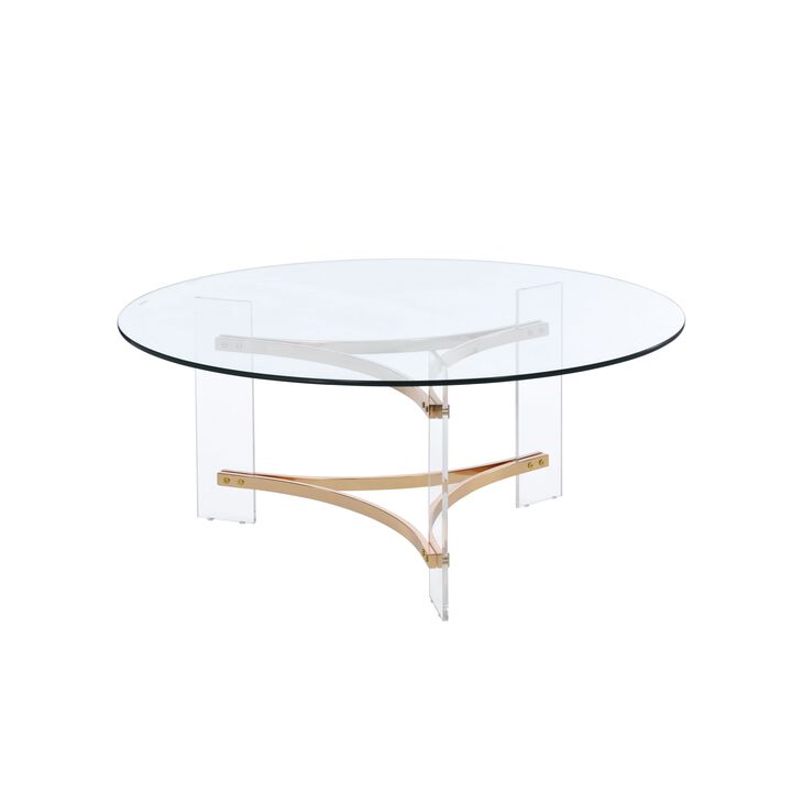 ACME Sosi Coffee Table  , Gold Finish