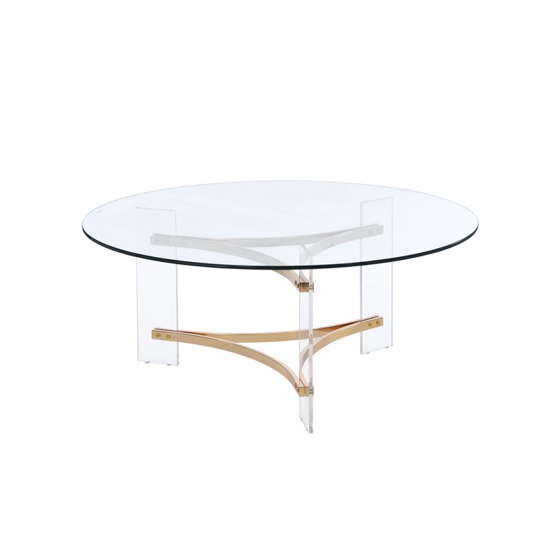 ACME Sosi Coffee Table  , Gold Finish