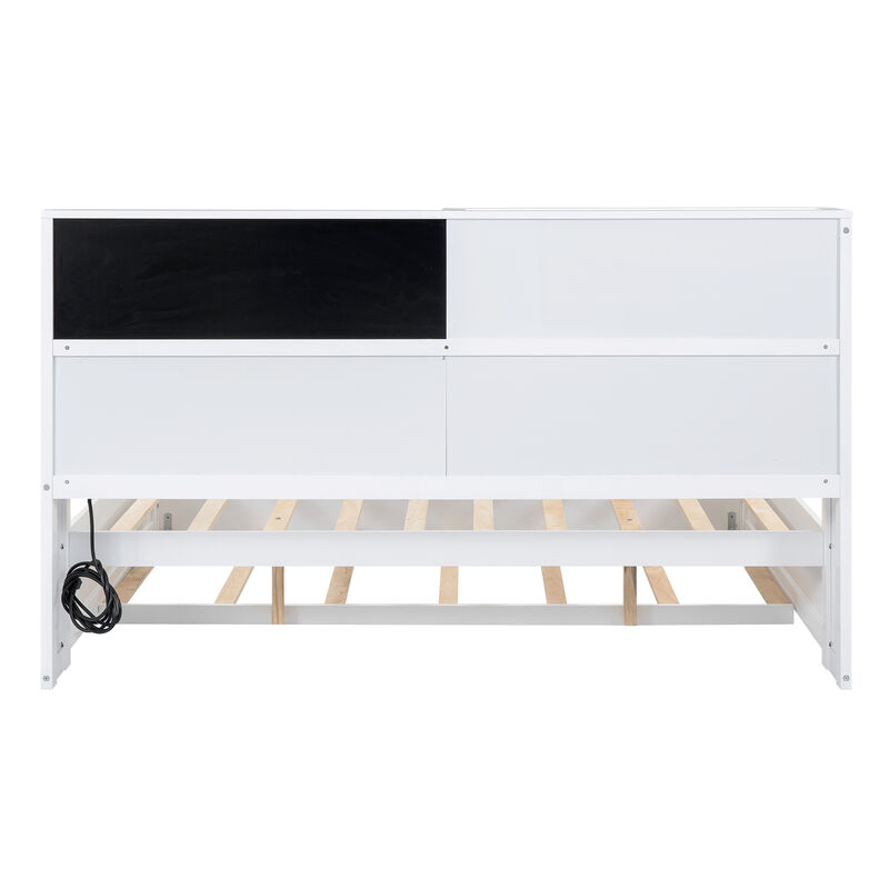 Merax Daybed with Storage Shelves and Blackboard