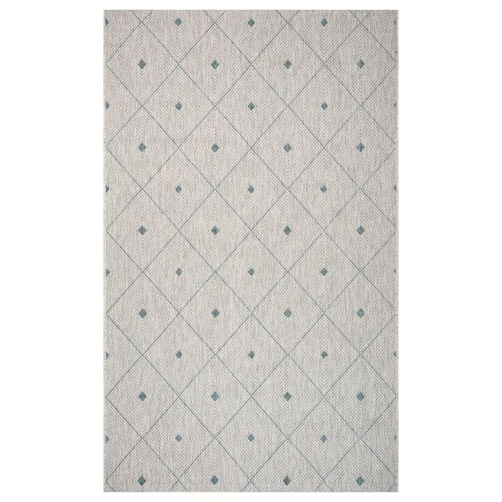 Minimal Diamonds Rectangular Outdoor Area Throw Rug