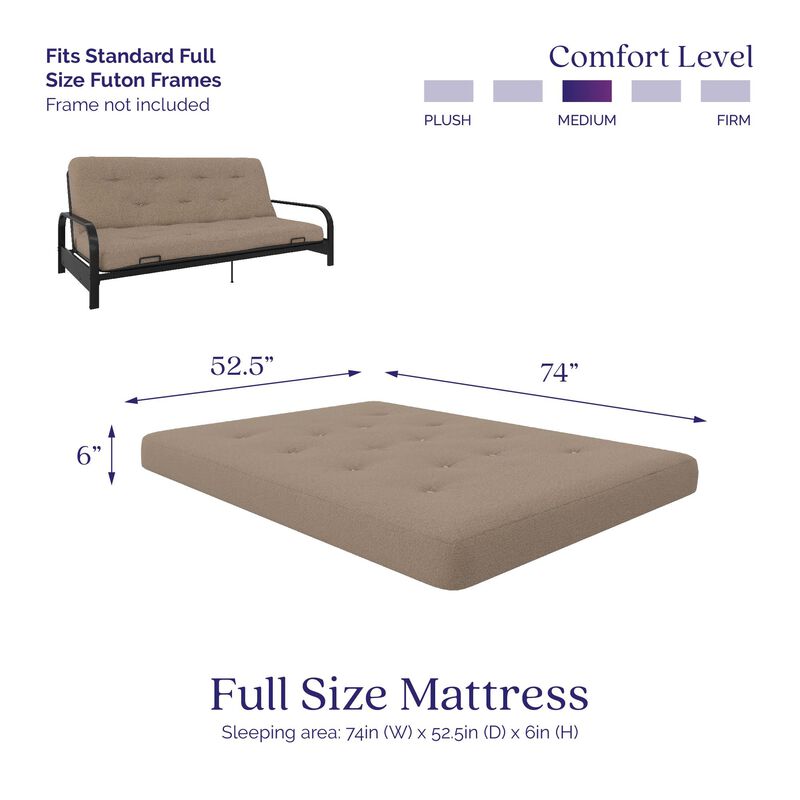 Signature Sleep Braga 6-Inch Spring Coil Futon Mattress
