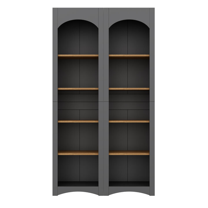 Merax Farmhouse 5 Tier Bookshelf Bookcase Storage Cabinet