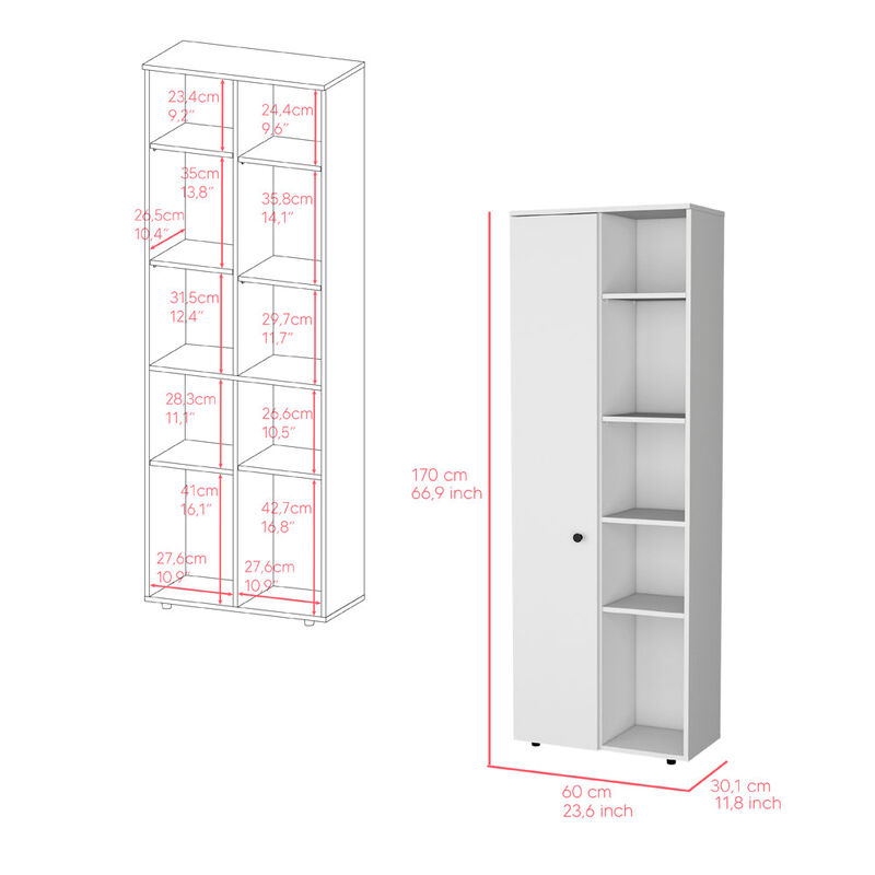 Multistorage Kitchen Pantry Lane, Kitchen, White