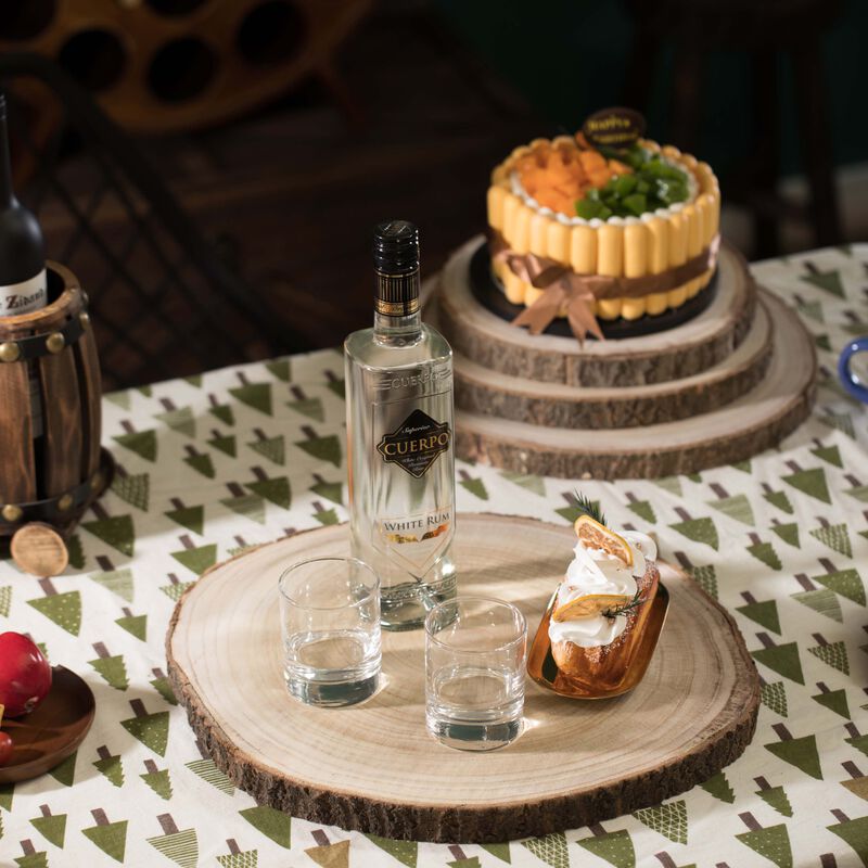 Barky Natural Wood Slabs Rustic Ornament Slice Tray Table Charger 16" set of 4