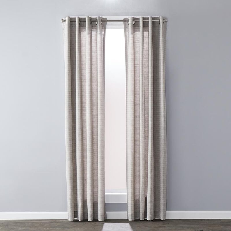 SKL Home Saturday Knight Ltd Maeve Sophisticated Yarn Dyed Woven Horizontal Pattern SunSafe Window Panel