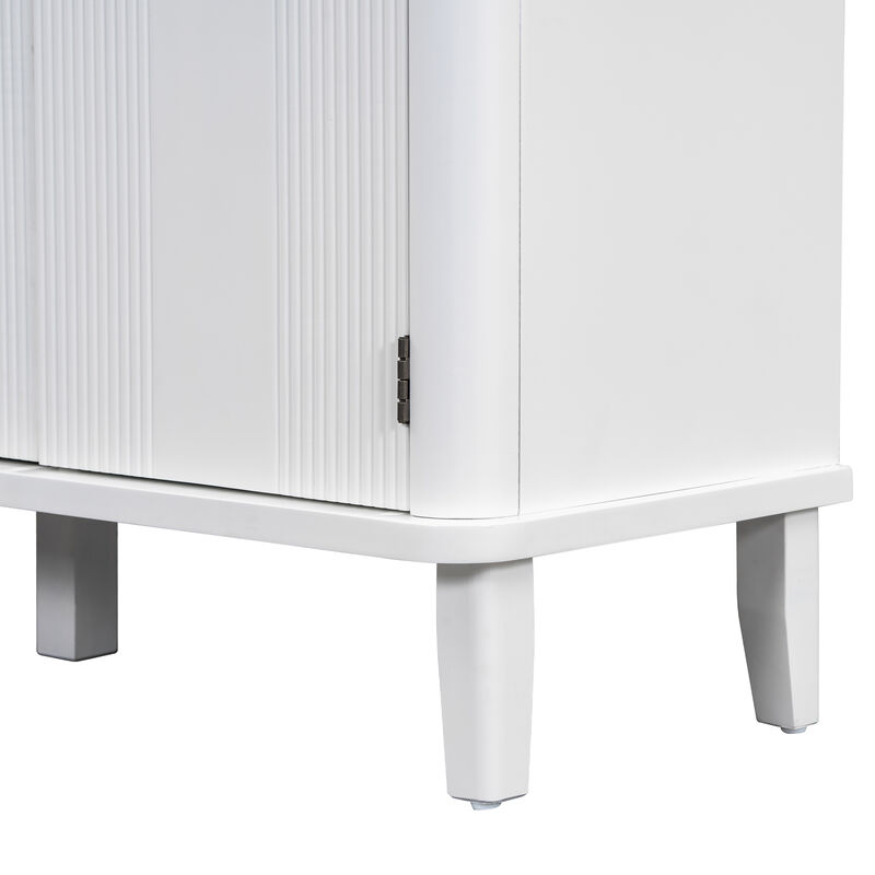 Merax Solid Wood Veneer Storage Cabinet
