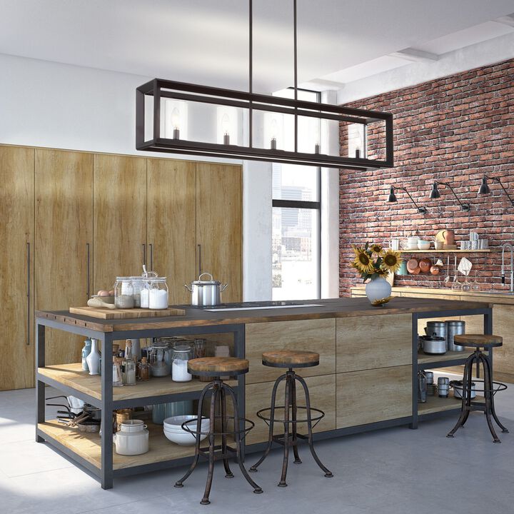 Anna Linear Metal/Glass LED Pendant