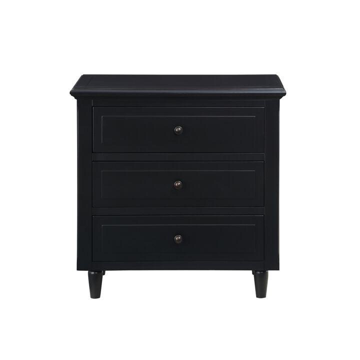 Streamdale 3-Drawer Nightstand Storage Wood Cabinet