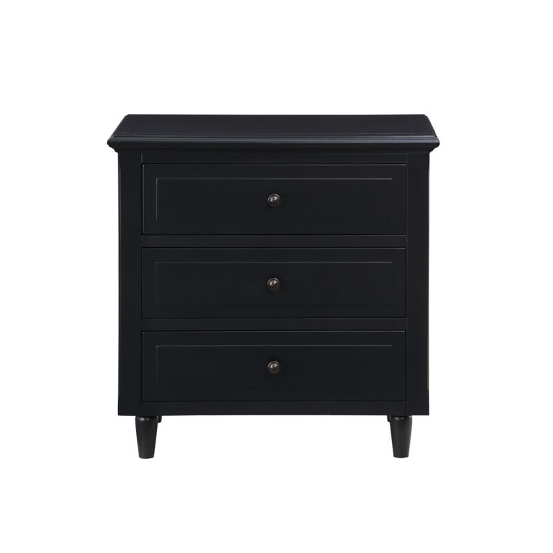 Streamdale 3-Drawer Nightstand Storage Wood Cabinet