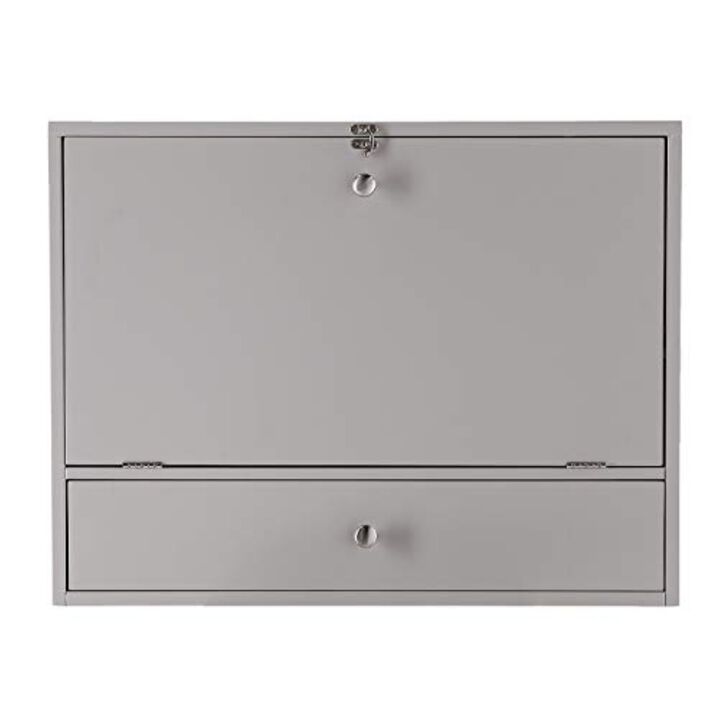 SEI Furniture Wall Mount Laptop Desk - Universal Style- Gray