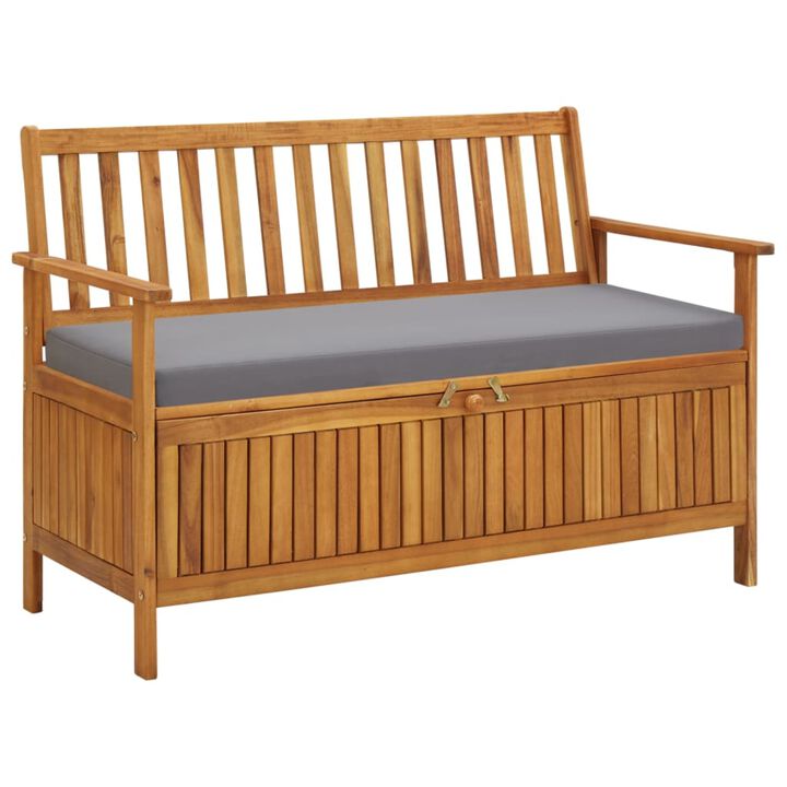 vidaXL Garden Storage Bench 47.2" Solid Acacia Wood