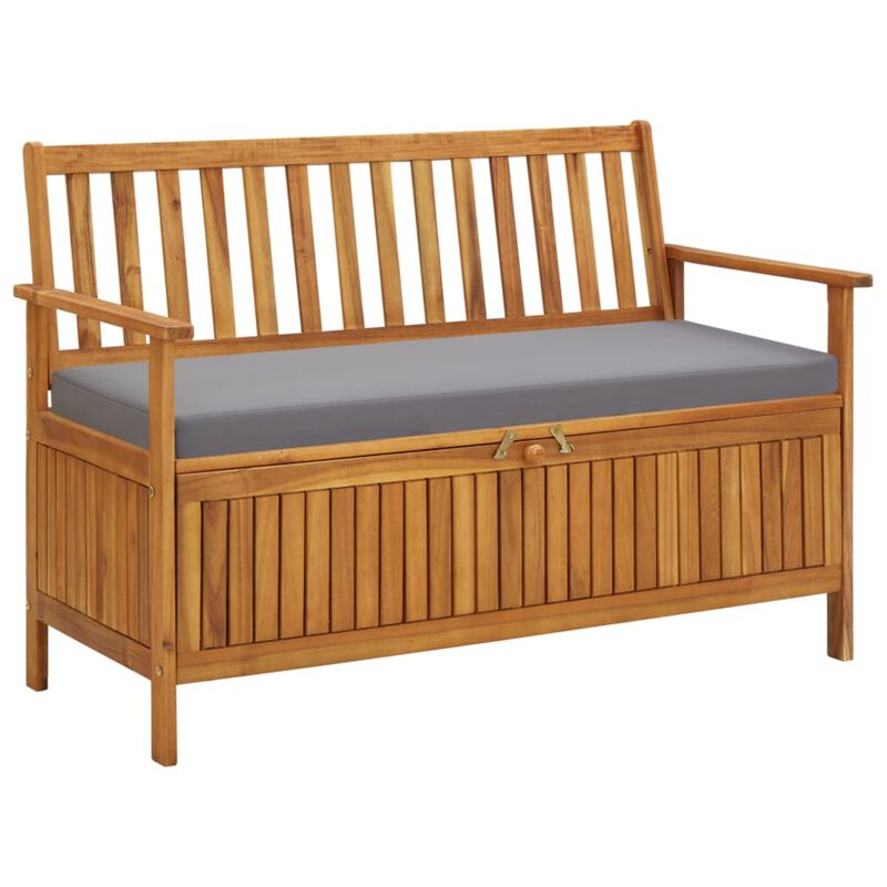 vidaXL Garden Storage Bench 47.2" Solid Acacia Wood