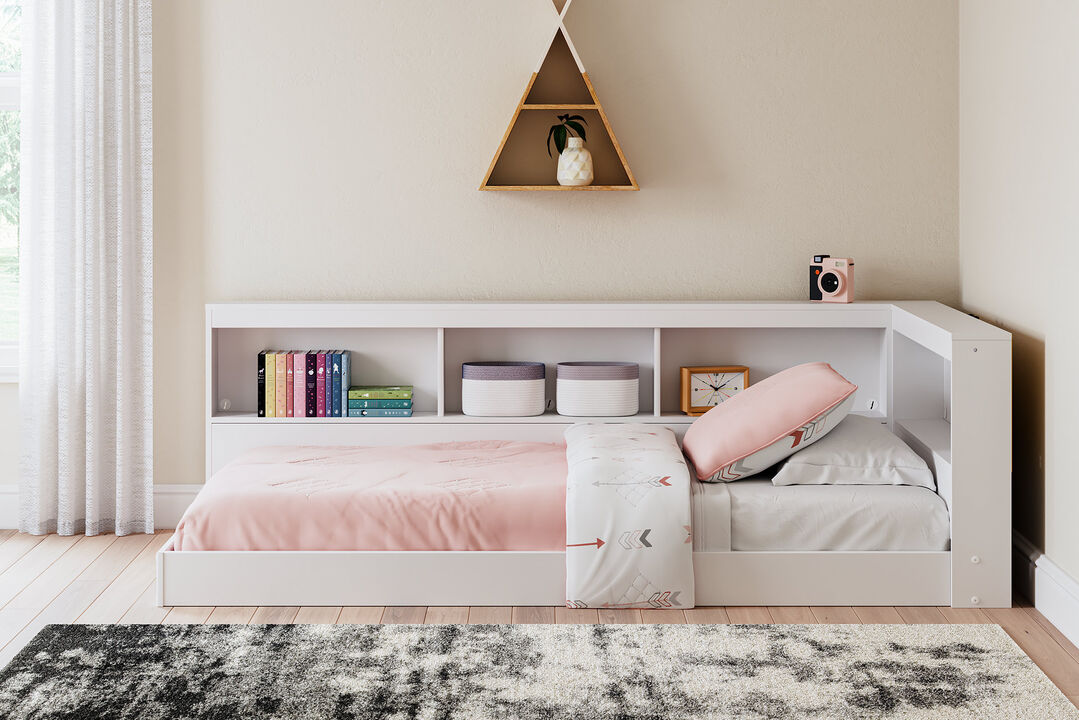 Twin Bookcase Storage Bed