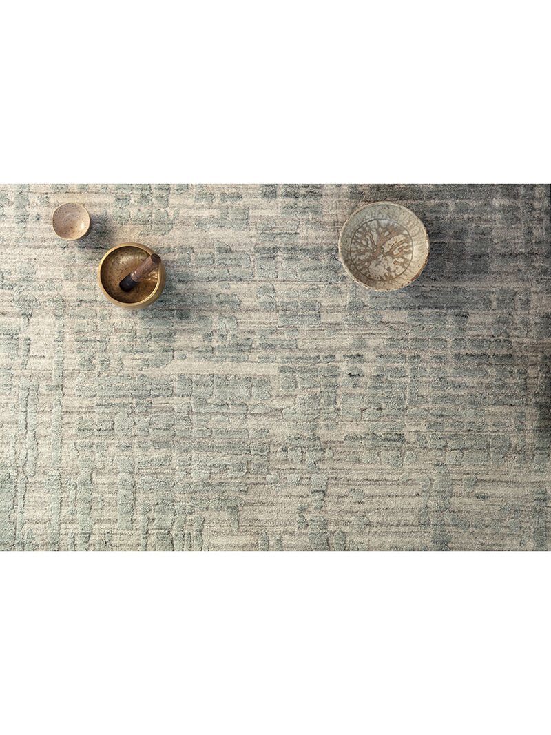 Arlo ARL02 Stone/Turquoise 5'6" x 8'6" Rug