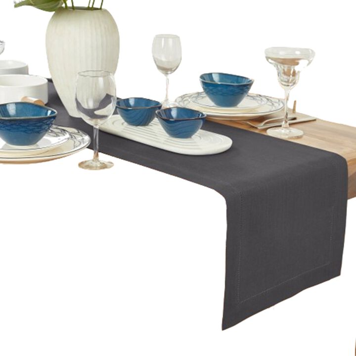 Solino Home 100% Pure Linen Table Runner | Medium Weight Hemstitch for Spring & Easter