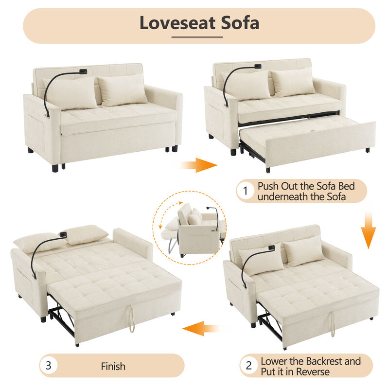Merax Pull-out Loveseat Sleeper Sofa Bed