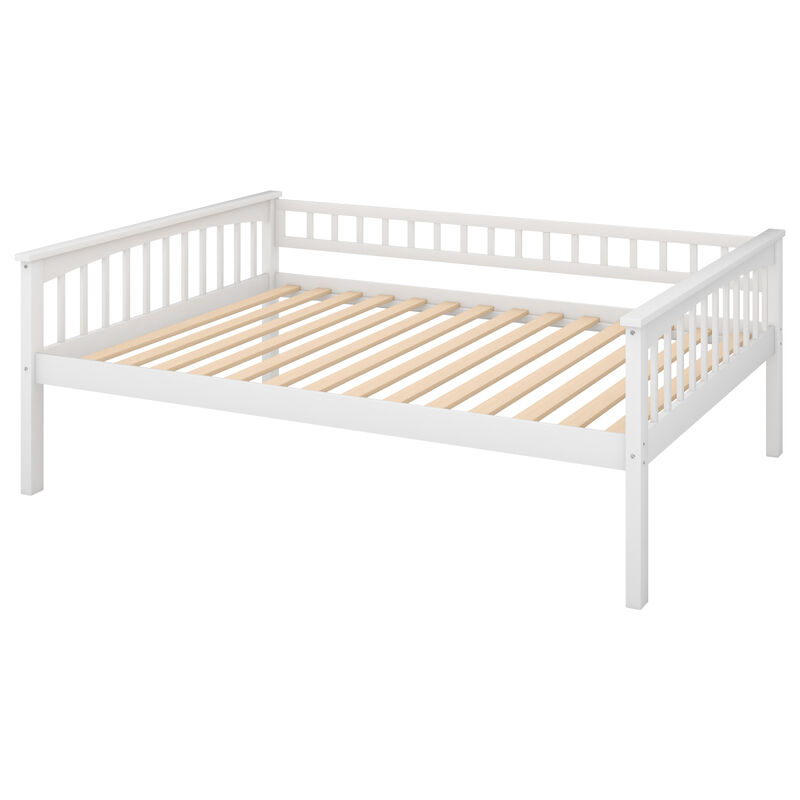 Full Over Full Bunk Bed With Drawers, Convertible Beds, White