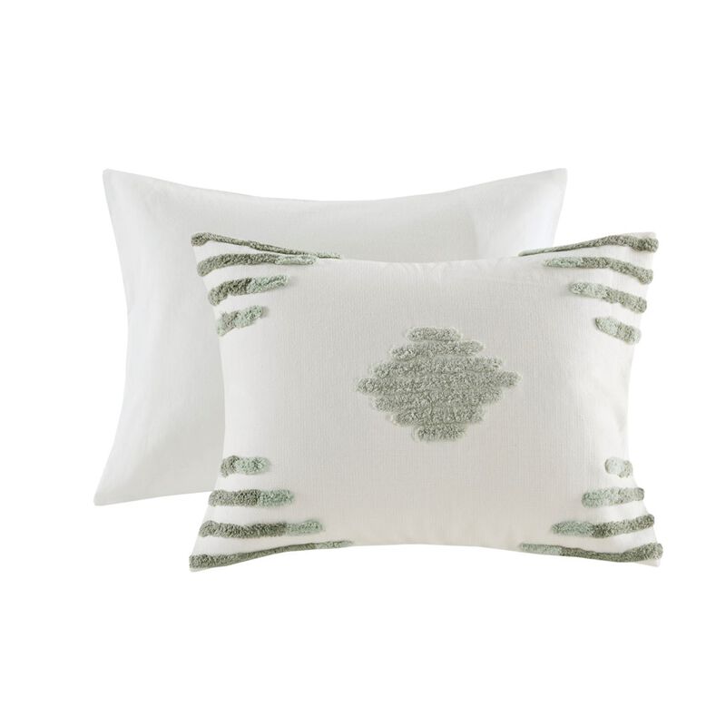 Gracie Mills Mitch Modern Tufted Chenille 3-Piece Duvet Cover Set