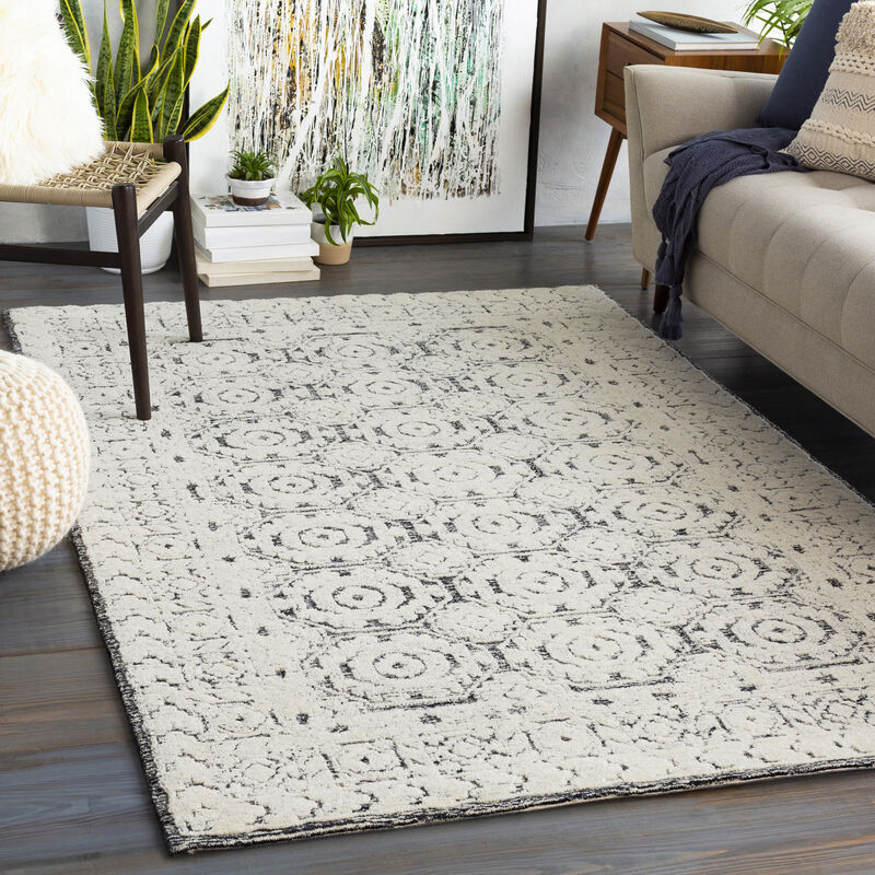 Louvre LOU-2301 10' x 14' Black Rug