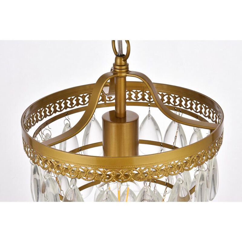 Living District Reese 9 inch pendant in brass