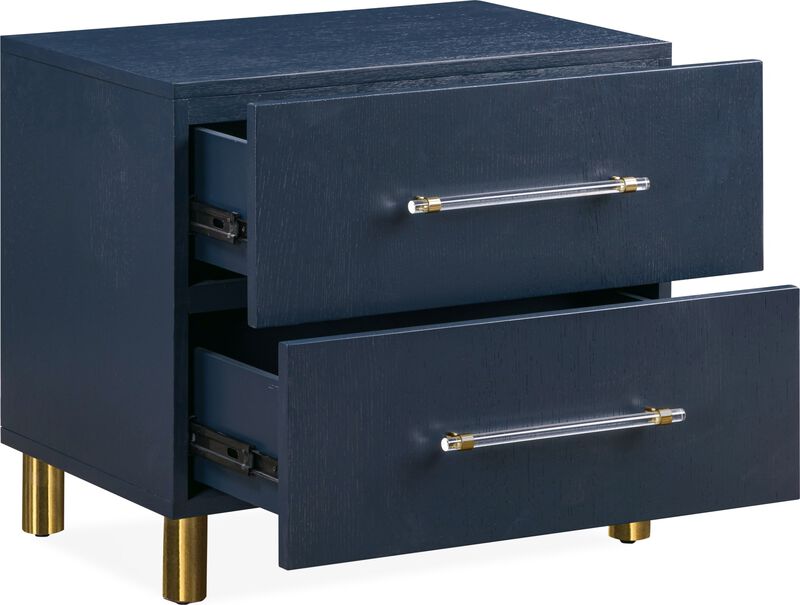 Argento Two Drawer USB Charging Nightstand