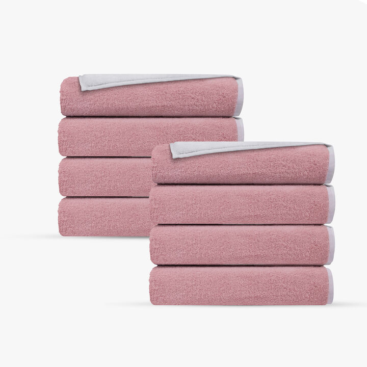 Double Face 8 pcs Turkish Wash Towels Set