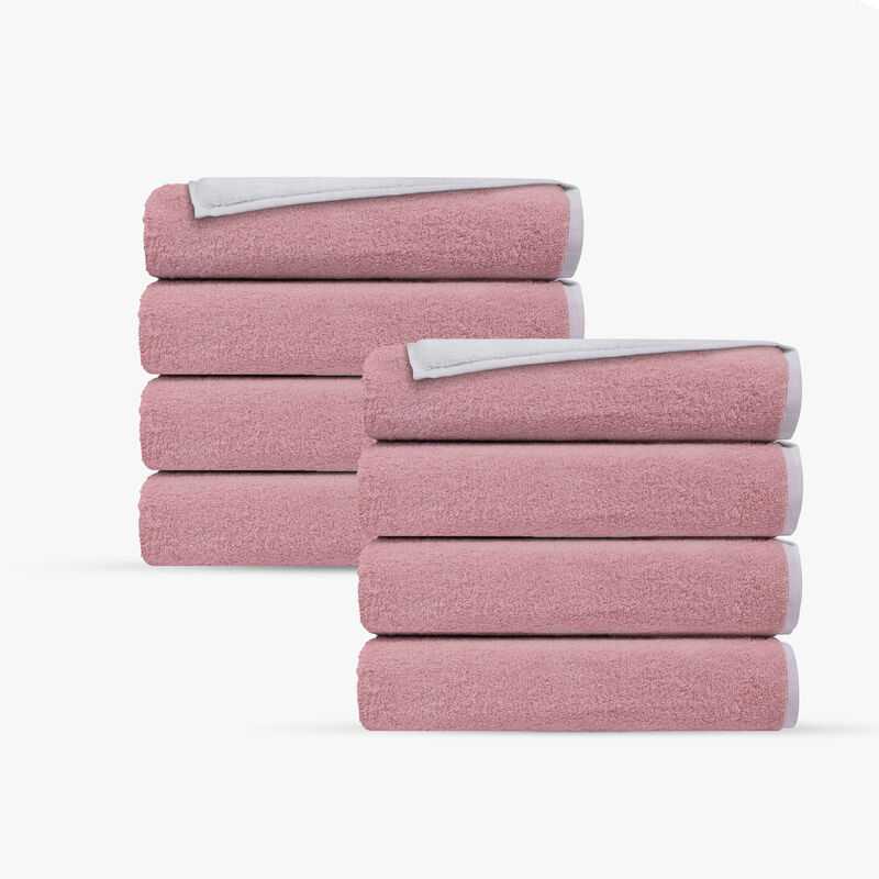 Double Face 8 pcs Turkish Wash Towels Set