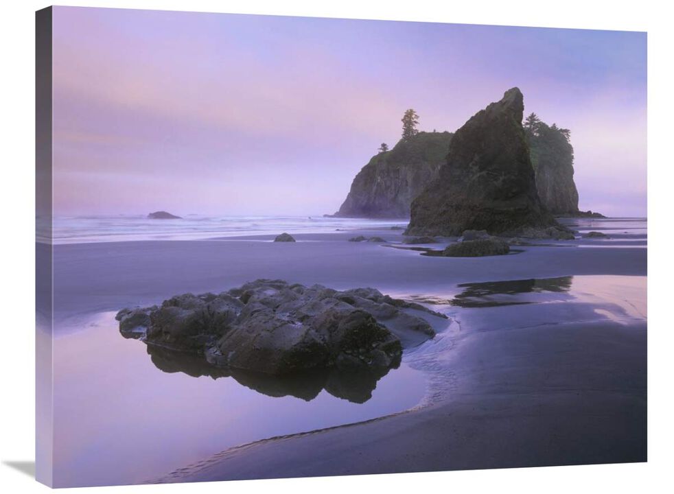 Ruby Beach with seastacks and boulders, Olympic National Park, Washington-Canvas Art-32x24