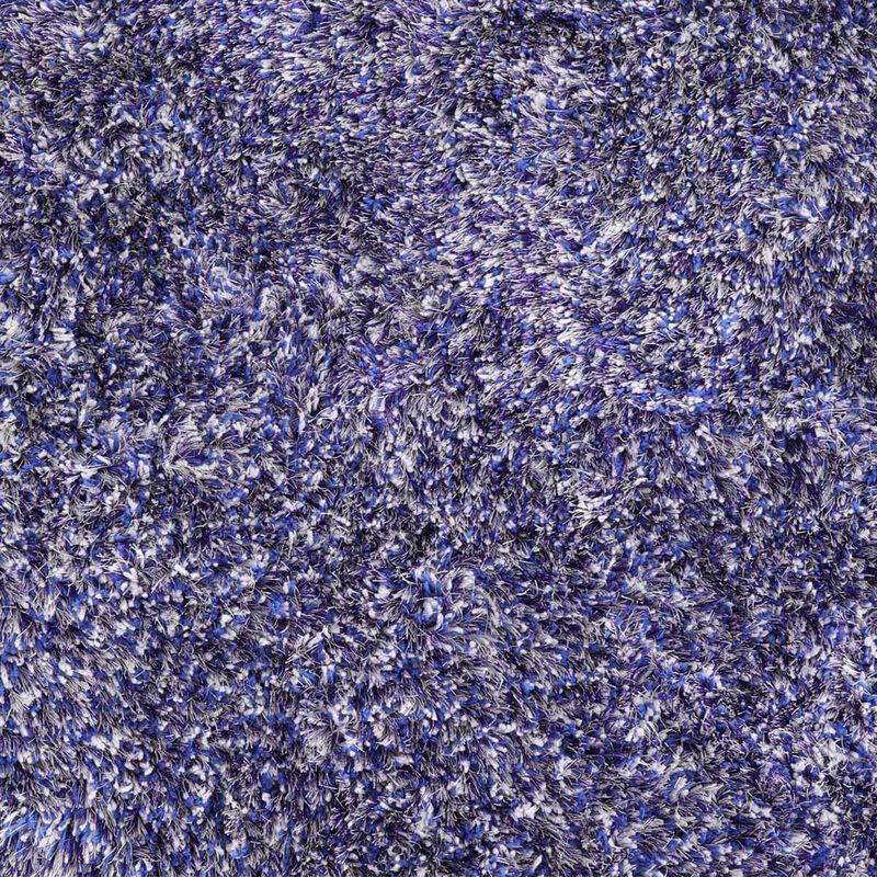 RUGSOTIC CARPETS HAND TUFTED SHAG POLYESTER ECO-FRIENDLY AREA RUGS  - 10'x10', Round, Blue White, Solid Plain Design, High Pile Thick Handmade Anti Skid Area Rugs for Living Room, Bed Room K00111