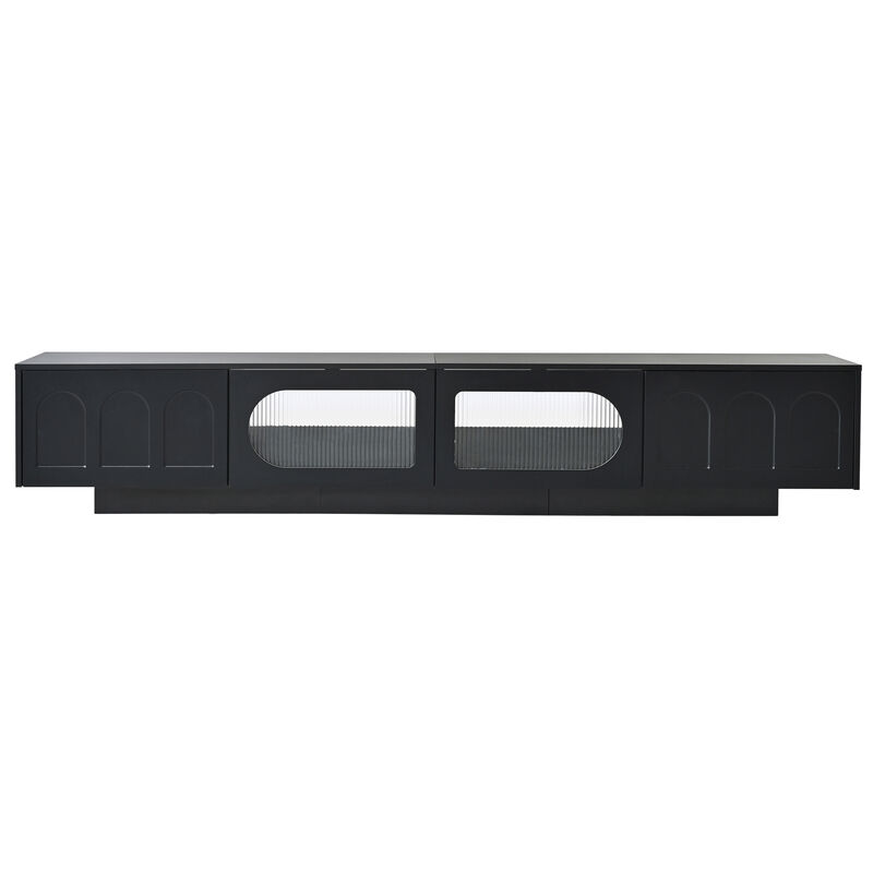 Merax Media Console with Arched Cabinet TV Stand