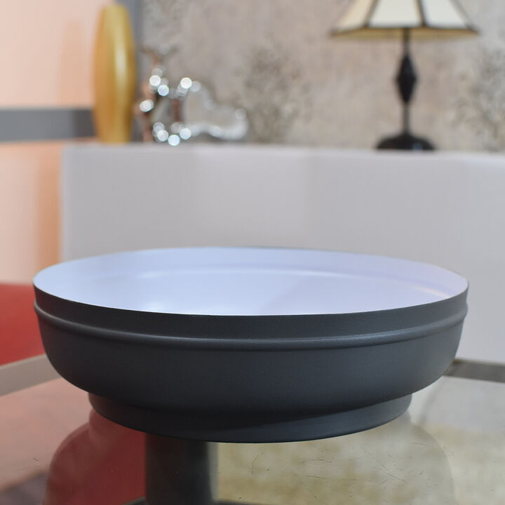 Handmade Decorative Bowls Iron 26.5x26.5x8 Cms Gray  BBH Home's