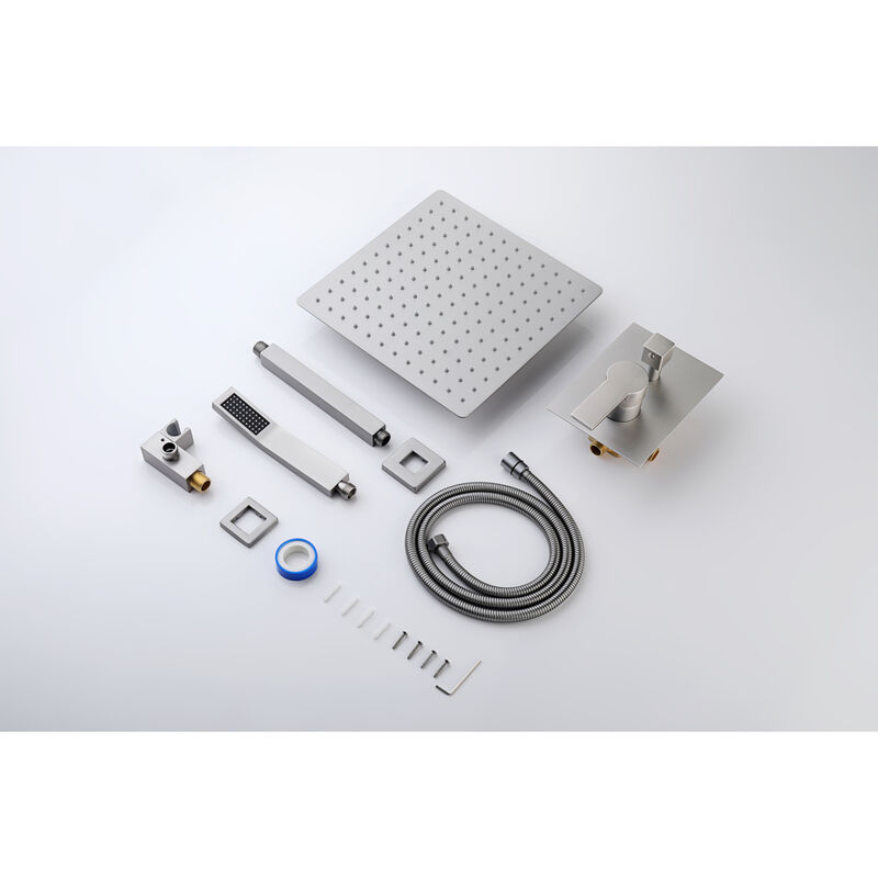 12 Inch Bathroom Rain Shower Combo Set With Hand Shower