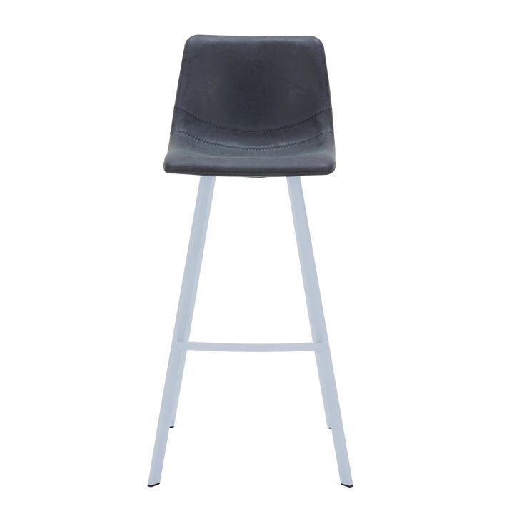 Elland - Bar stool -Light Grey- White Base