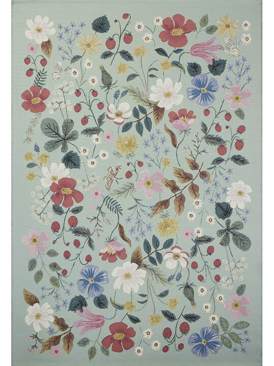 Perennial PRN-02 Mint 3''11" x 5''11" Rug by Rifle Paper Co.